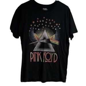 Old Navy Black Pink Floyd Star Graphic band tee soft medium unisex